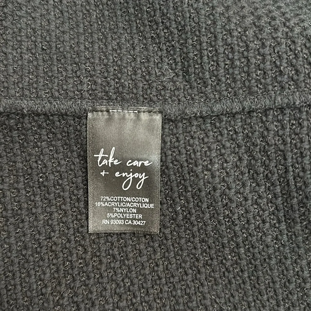 NIC + ZOE Black FRINGE MIX KNIT JACKET Size Large NWT - Picture 16 of 16